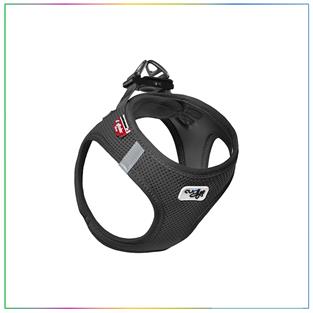 Curli Vest Kumaş Kedi & Köpek Göğüs Tasması Siyah XL