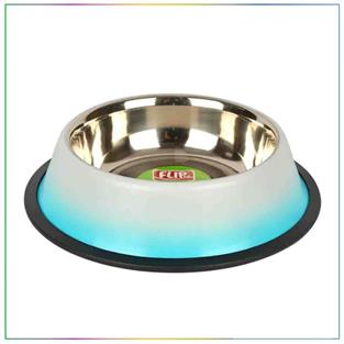 Flip Kedi ve Köpekler İçin Mat Çelik Mama ve Su Kabı 480 ml (Karışık Renkli)