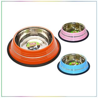 Flip Kedi ve Köpekler için Şeritli Mama ve Su Kabı 240 Ml / 8 Oz
