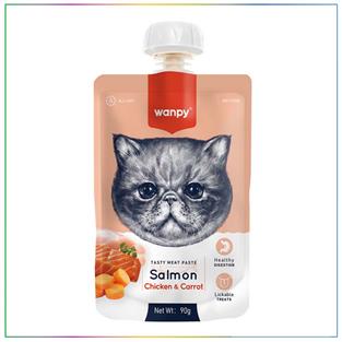 Wanpy Taze Somonlu ve Tavuklu Ezme Kedi Ödül Maması 90 Gram