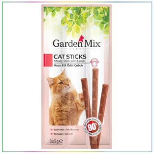 Gardenmix Kuzu Etli Kedi Stick Ödül 3 x 5 Gram